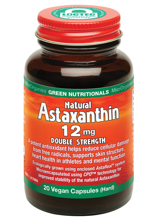 Green Nutritionals Natural Astaxanthin 12mg 20vc