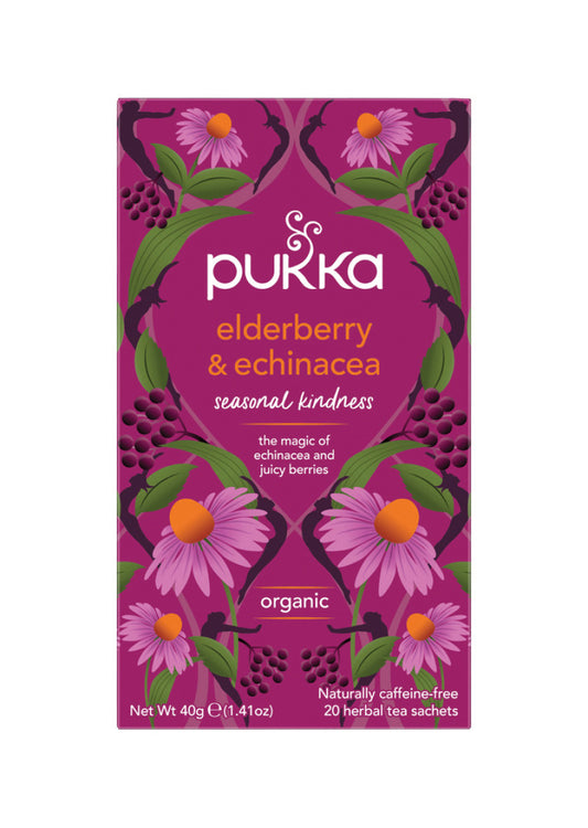 Pukka Org Elderberry and Echinacea x 20 Tea Bags