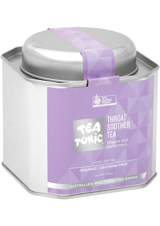 Tea Tonic Organic Throat Soother Tea Caddy Tin 130g