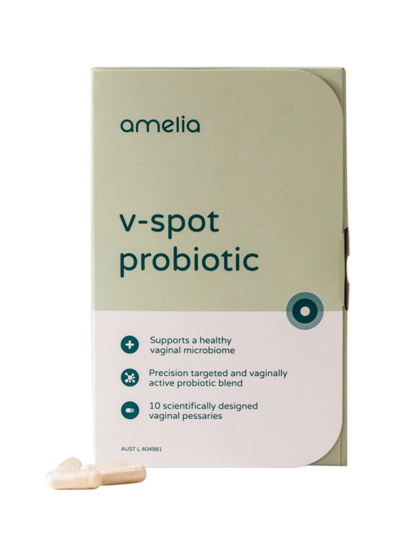 Amelia V Spot Probiotic Vaginal Pessaries x 10 Pack