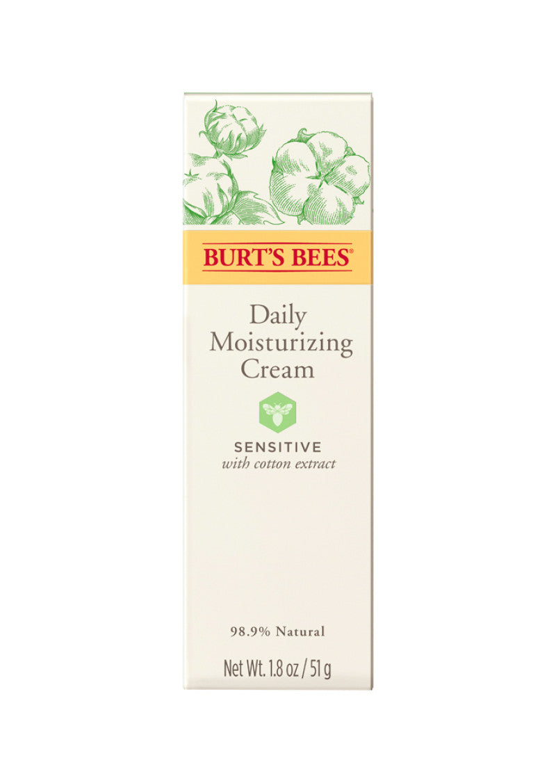 Burts Bees Sensitive Daily Moisturizing Crm w Cottn Ext 50g