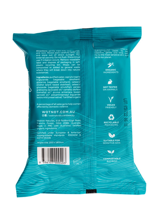 Wotnot Nat Wipes Face Ultra Hydrating (Soft Pack) x 25 Pack