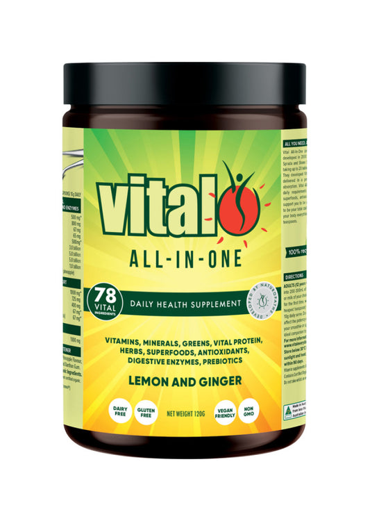 Vital All in One (Greens) Lemon and Ginger 120g