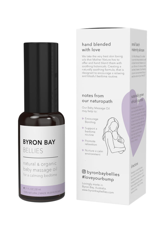 Byron Bay Bellies Org Baby Massage Oil 30ml