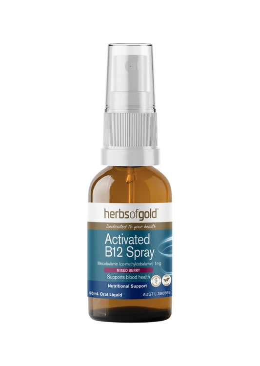 Herbs of Gold Activated B12 Spray Mixed Berry 50ml