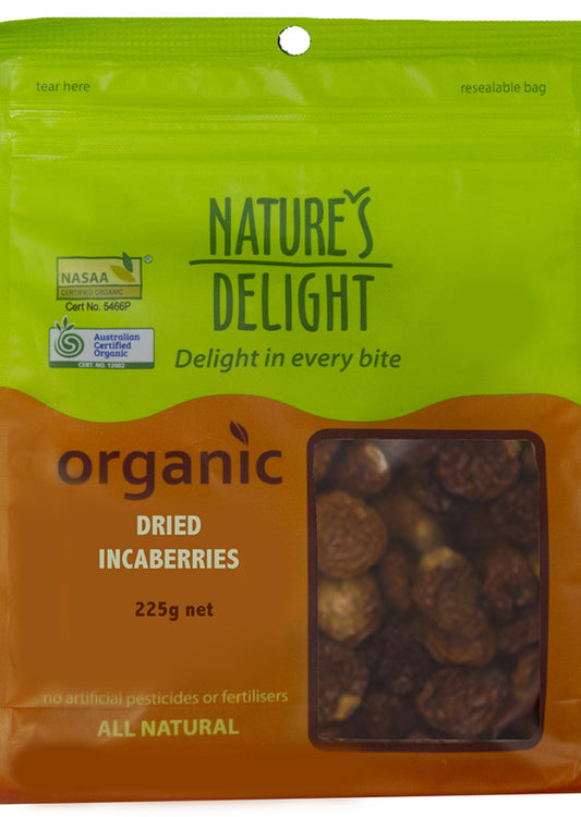 Natures Delight Organic Incaberries Dried 225g