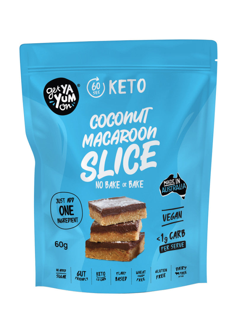 Get Ya Yum On Slice No Bake Or Bake Coconut Macaroon 60g