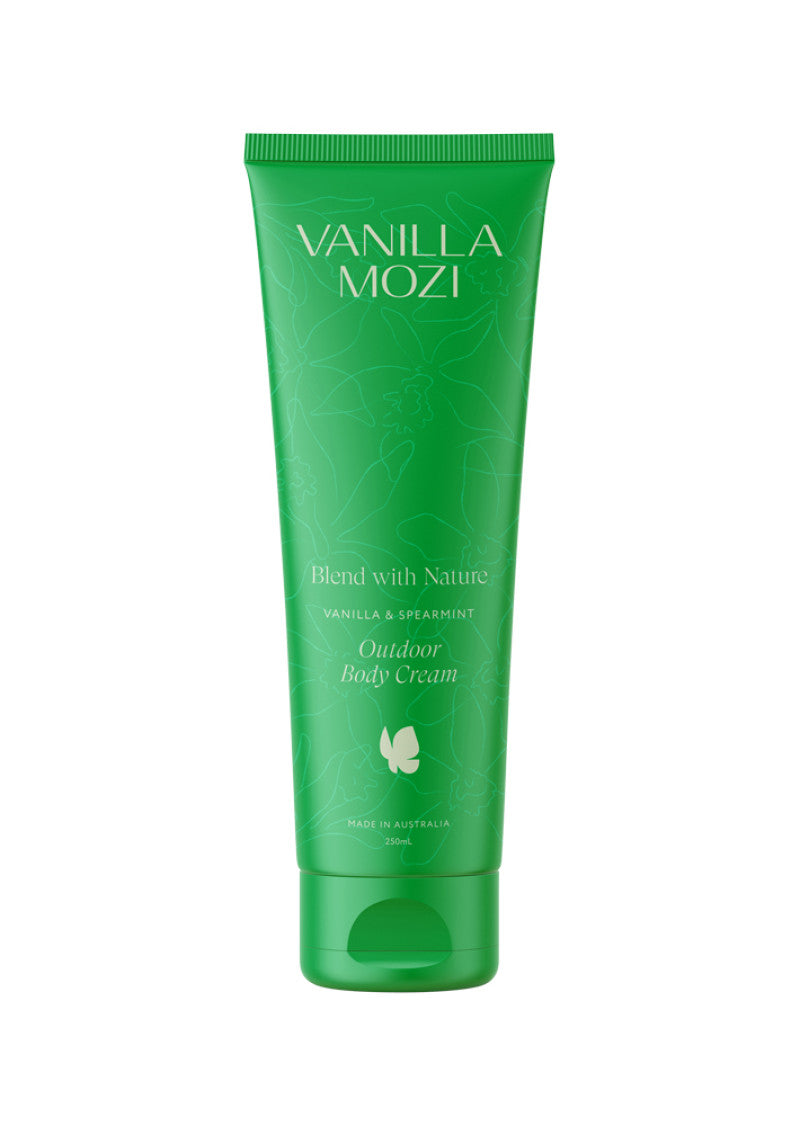 Vanilla Mozi Body Cream Natural Outdoor Spearmint and Vanilla 250ml