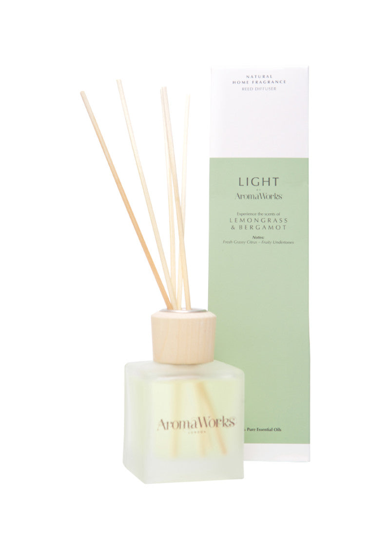 AromaWorks Light Reed Diffuser Lemongrass and Bergamot 100ml