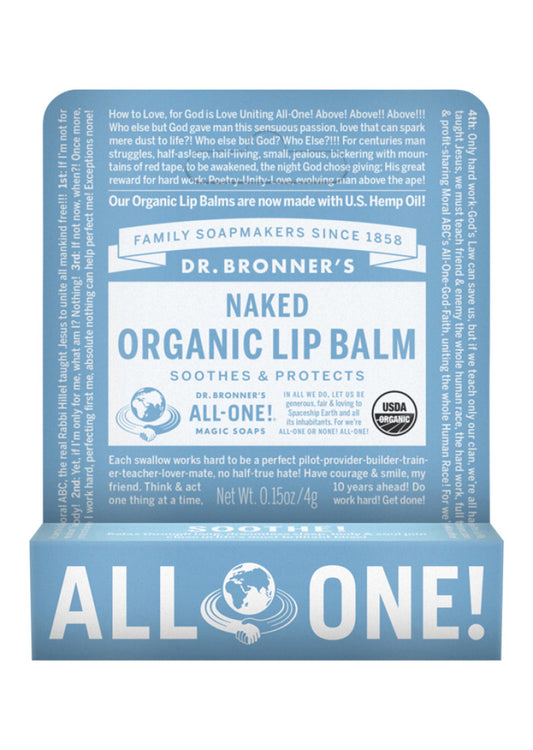 Dr. Bronner's Organic Lip Balm Naked 4g