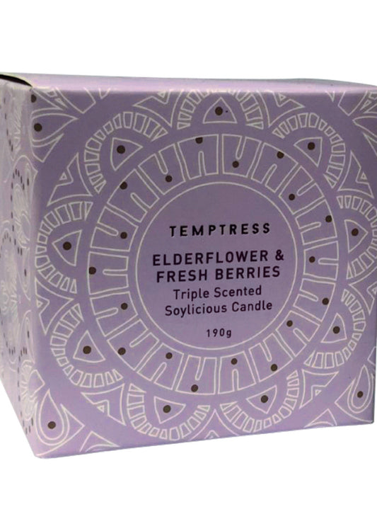 Distillery Soy Candle Temptress Elderflower Fresh Berries 190g