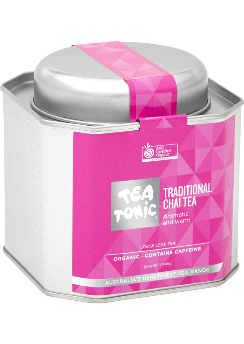 Tea Tonic Organic Traditional Chai Tea Caddy Tin 250g