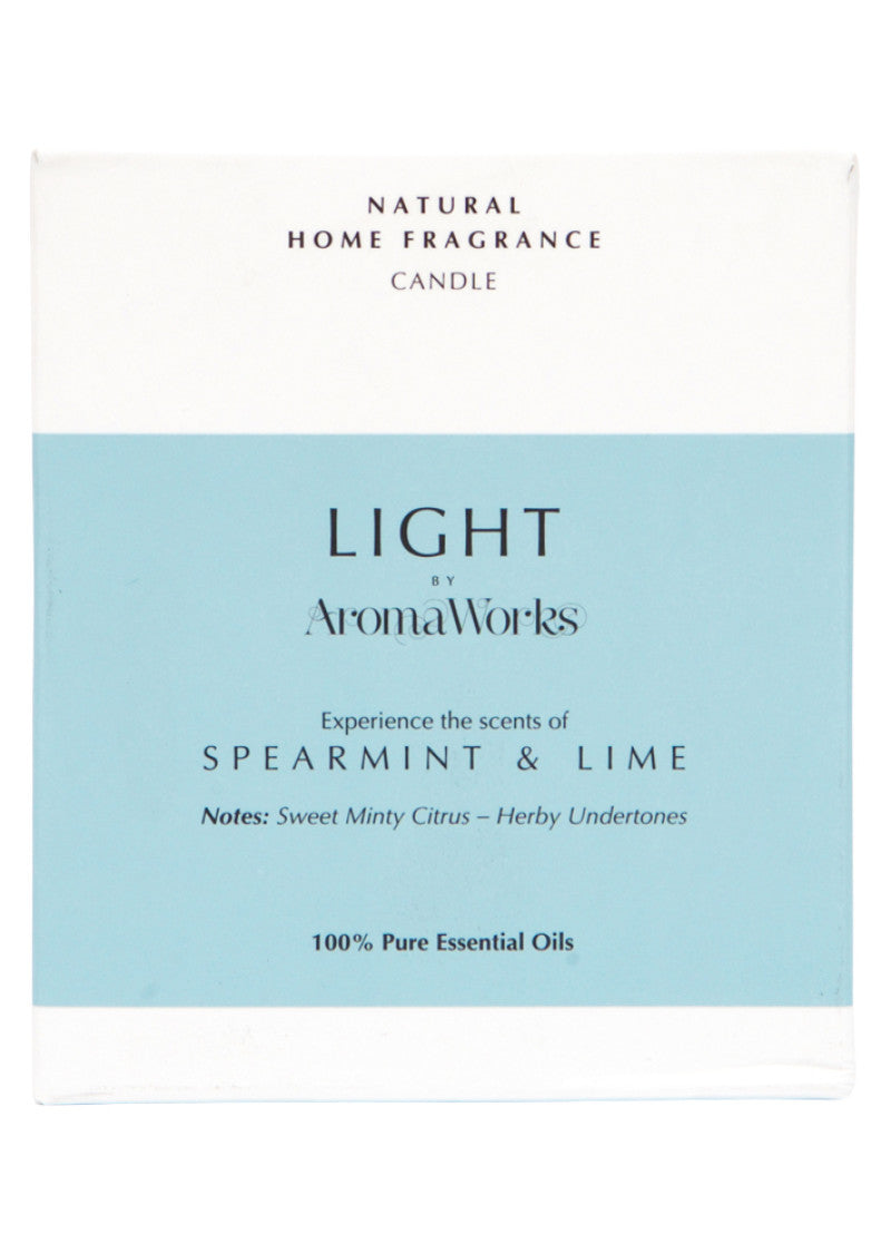 AromaWorks Light Candle Spearmint and Lime Medium 220g