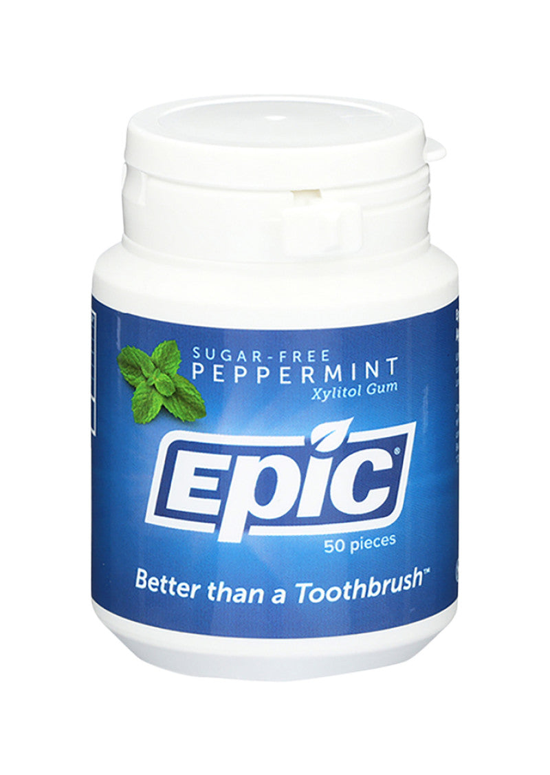 Epic Gum Xylitol Peppermint 50 Piece Tub