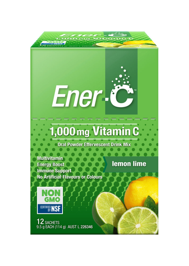 Martin Pleasance Ener C Vit C Lemon Lime Sachet 9.5g x 12Pk