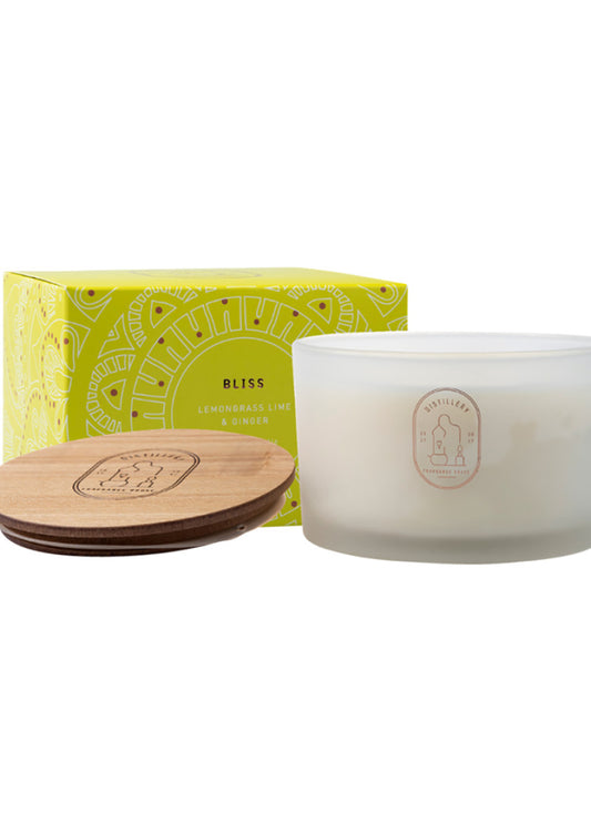 Distillery Soy Candle Bliss Lemongrass Lime and Ginger 450g