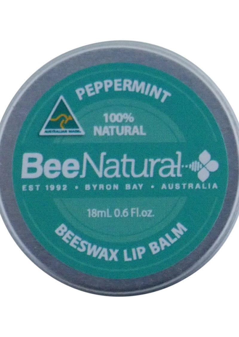 Bee Natural Lip Balm Tin Peppermint 18ml