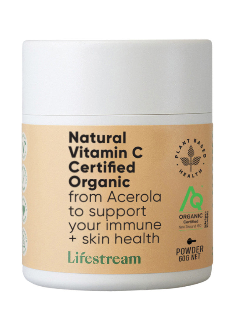 Lifestream Organic Vitamin C from Acerola Powder 60g