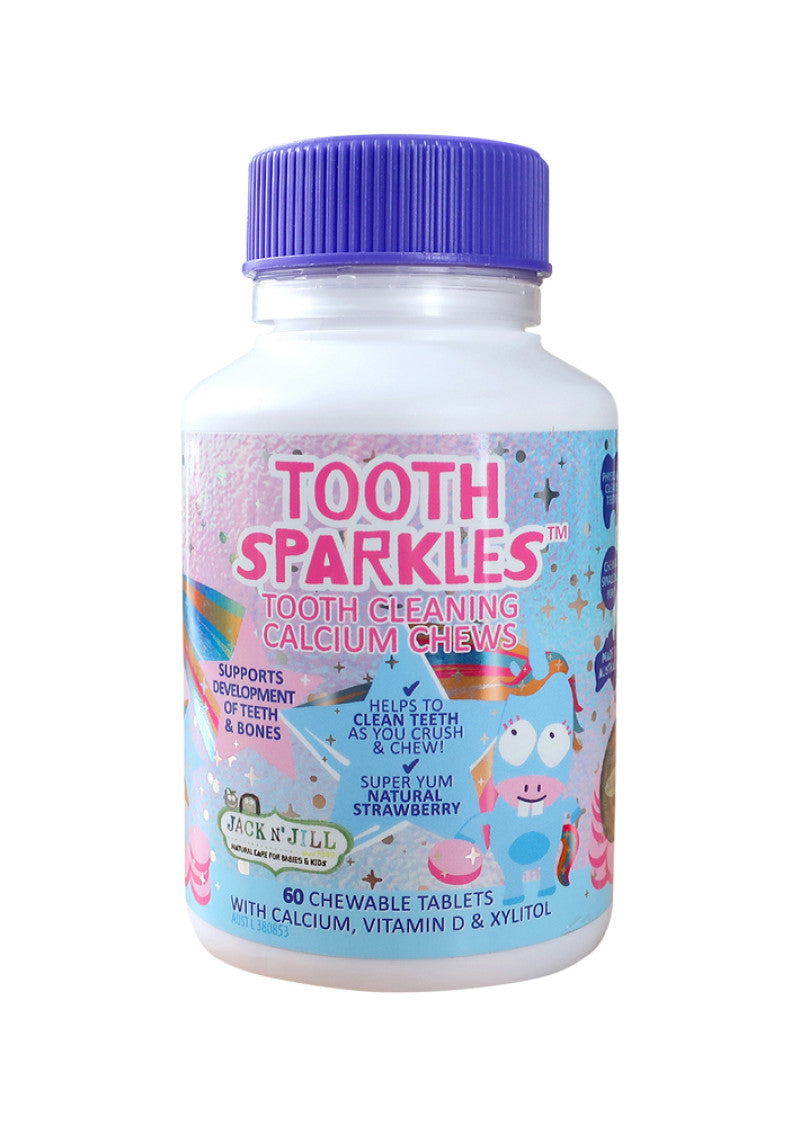 Jack N' Jill Tooth Sparkles Chewable Strawberry 60t