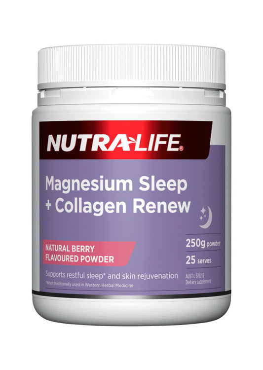 Nutralife Magnesium Sleep Plus Collagen Renew Berry 250g