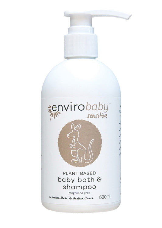 EnviroBaby Sensitive Baby Bath Shampoo Fragrance Free 500ml