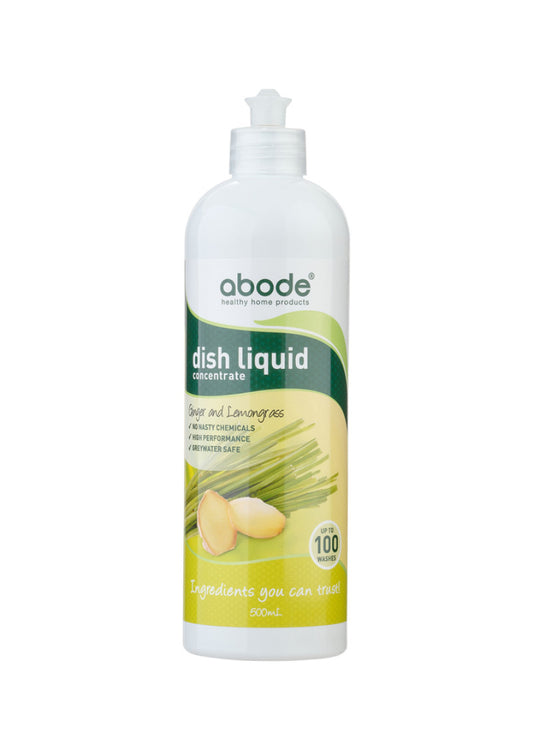 Abode Dish Liquid Concentrate Ginger Lemongrass 500ml