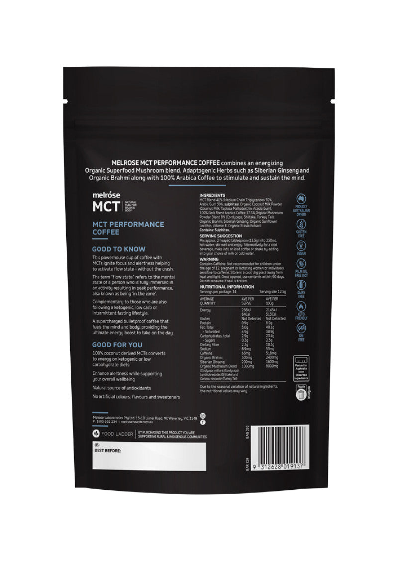 Melrose MCT Performance Coffee 175g