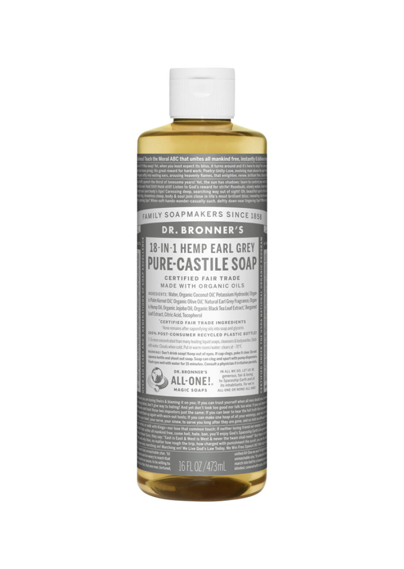 Dr. Bronner's Pure Castile Soap Liquid (Hemp 18 in 1) Earl Grey 473ml