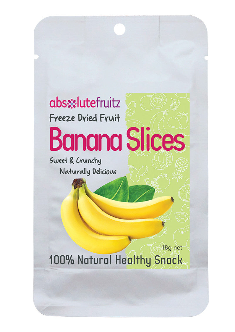 Absolutefruitz Freeze Dried Banana Slices 18g