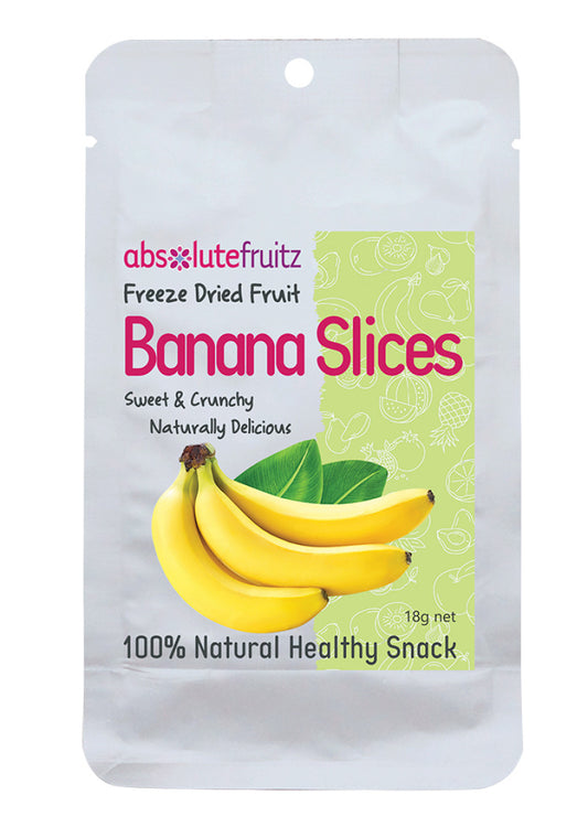 Absolutefruitz Freeze Dried Banana Slices 18g