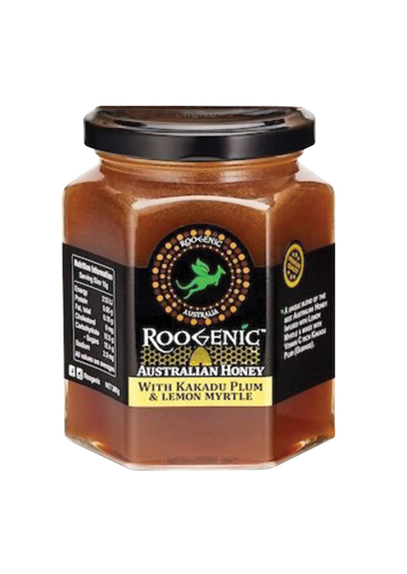 Roogenic Aust Honey Kakadu Plum and Lemon Myrtle 380g