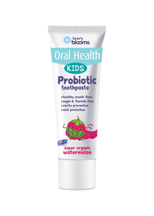 H.Blooms Oral Health Probiotic Toothpaste Kids Organic Watermelon 50g