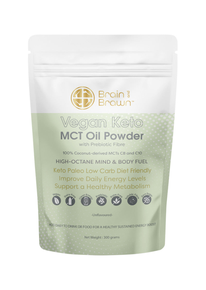 Brain Brawn Vegan Keto MCT Oil Powder Unflavoured 300g