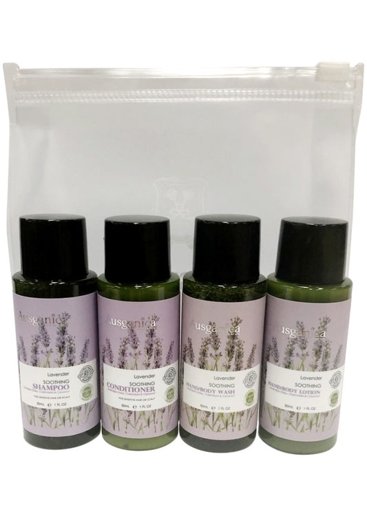 Ausganica Org Travel Kit Hair and Body Lavender 30ml x 4 Pack