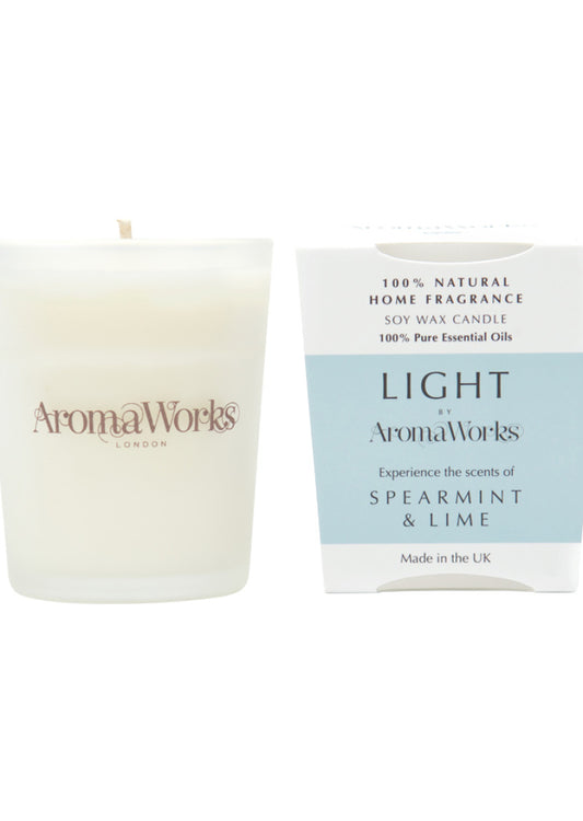 AromaWorks Light Candle Spearmint and Lime Small 75g