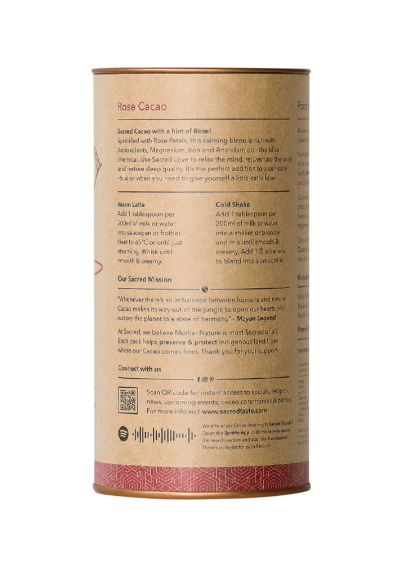 Sacred Taste Org Drinking Cacao (Rose Cacao) Love 250g