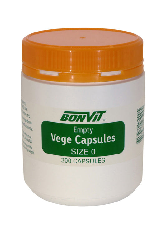 Bonvit Empty Vege Capsules Size '0' 300c