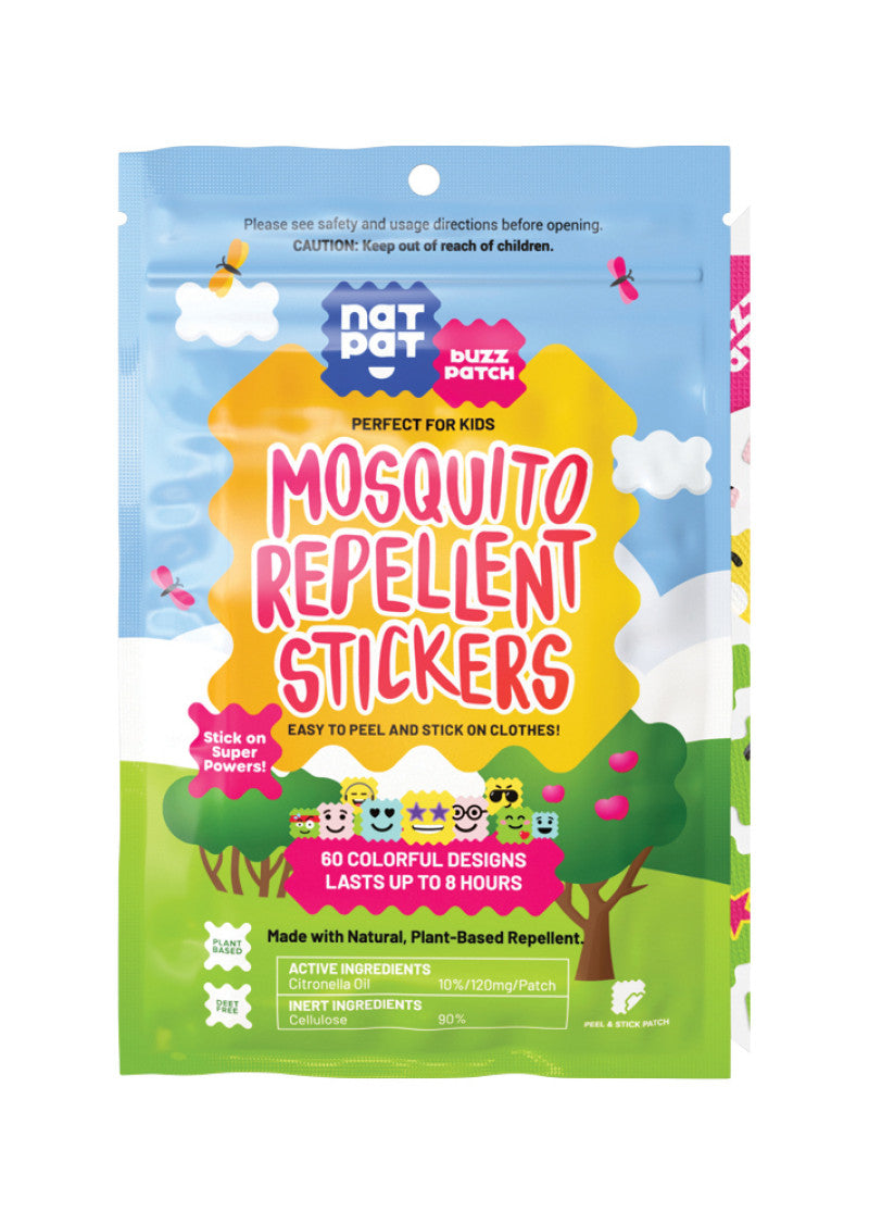 NATPAT BuzzPatch Org Mosquito Repellent Stickers x 60 Pack