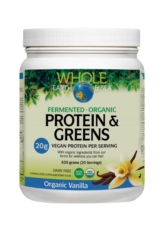 Whole Earth Sea Org Protein and Greens Vanilla 630g