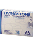 Livingstone Latex Gloves Low Powder Medium x 100 Pack