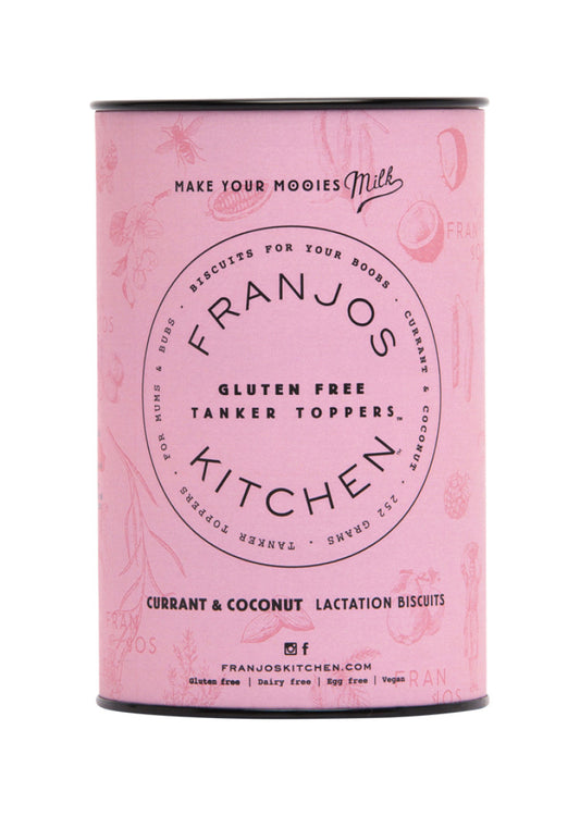 Franjos Kitchen Biscuits Lactation Gluten Free Currant Coconut Tanker Topper 252g