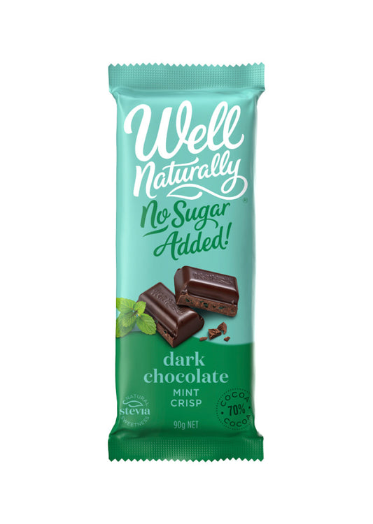 Well Nat NAS Block Choc Dark Mint Crisp 90g