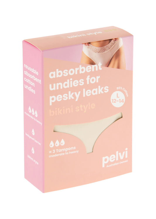 Pelvi Underwear Leakproof Bikini Beige L