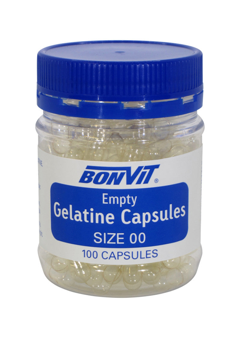 Bonvit Empty Gelatine Capsules Size '00' 100c