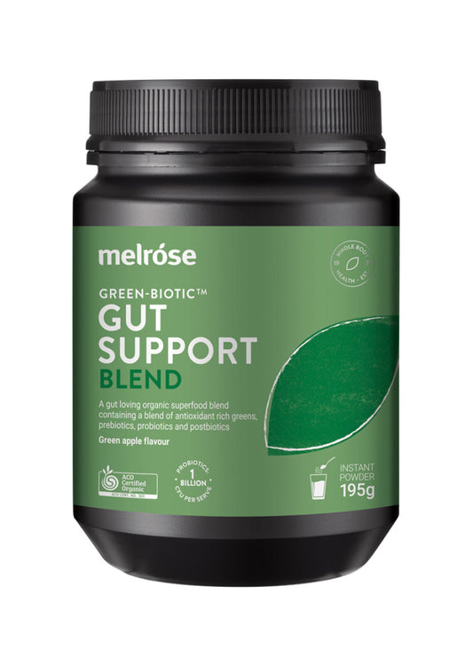 Melrose Org Green Biotic Gut Support Blend Green Apple 195g