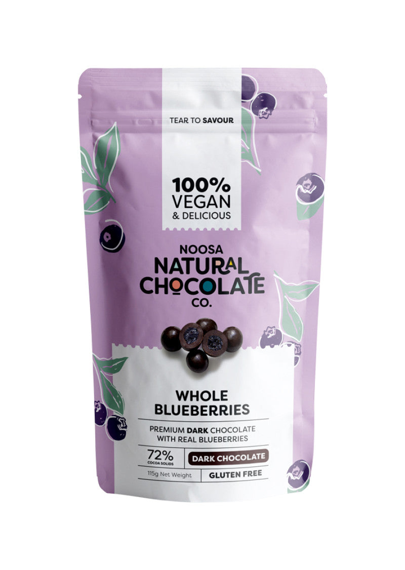 Noosa Natural Dark Chocolate Whole Blueberries 115g