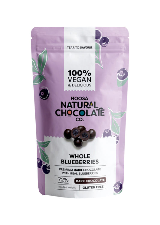 Noosa Natural Dark Chocolate Whole Blueberries 115g