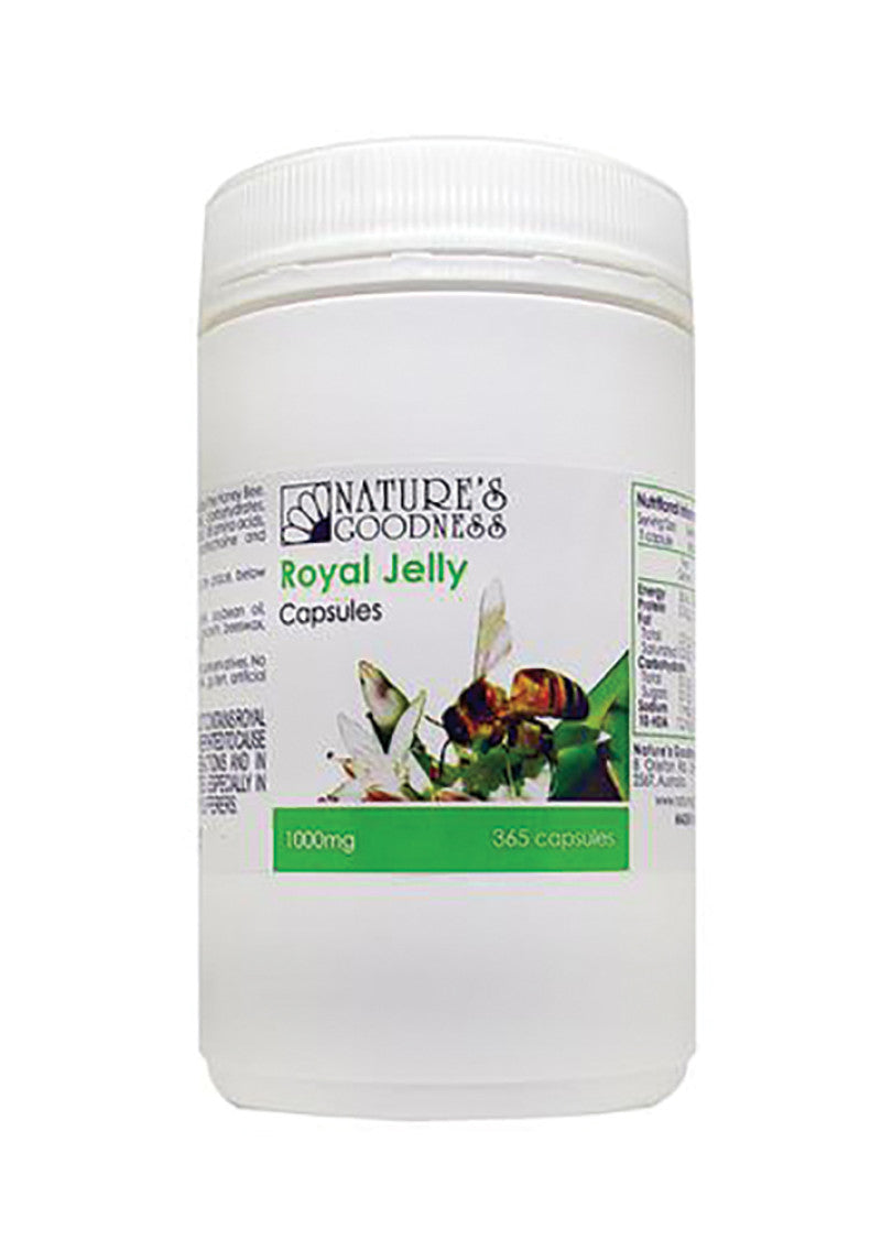 Nat Goodness Royal Jelly Capsules 1000mg 365c