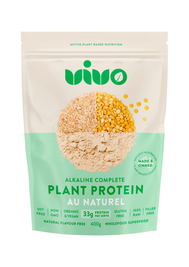 Vivo Org Protein Plant Alkaline Complete Au Naturel 400g