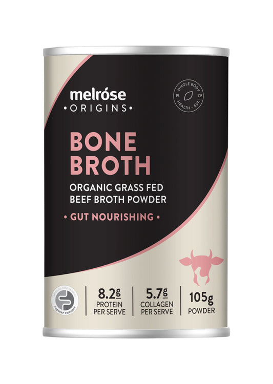 Melrose Bone Broth (Org Grass Fed Beef) Gut Nourishing Powder 105g